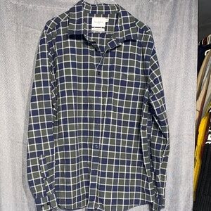 Goodfellow & Co Navy and White Plaid Button Down Shirt